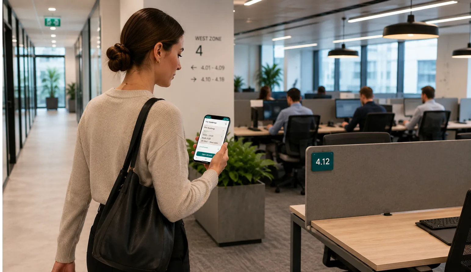 Space Booking screen in the NEOX Infinity app